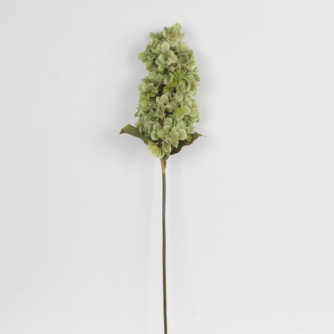 Light Green Artificial Cone Hydrangea Flower Stem Spray - Faux Floral Decor for Home, Office, Wedding, Event | Wholesale Available