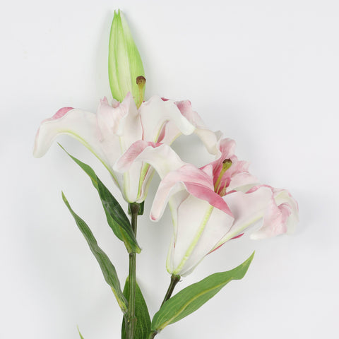 Delicate Pink Artificial Lily Stem: Elegant Faux Floral Decor for Home, Wedding & Events | Wholesale Available