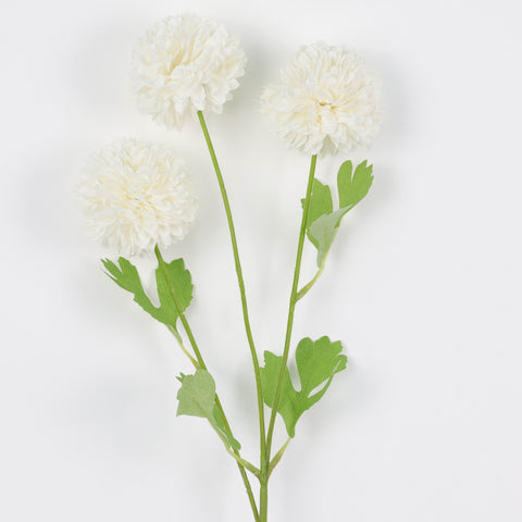 Classic White Artificial Chrysanthemum Flower Stem – Elegant Faux Floral Décor for Home, Office, Wedding, Event | Wholesale Available