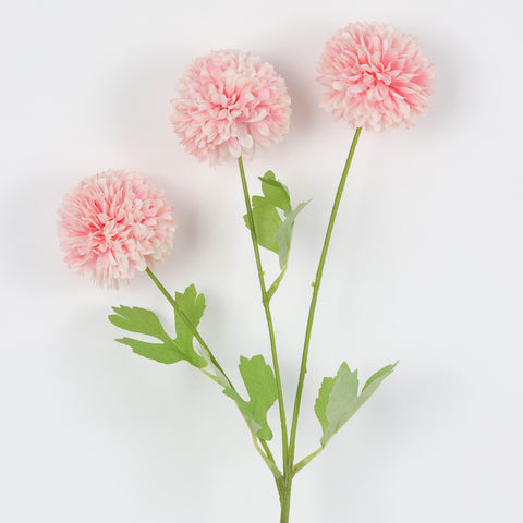 Delicate Pink and White Artificial Chrysanthemum Flower Stem – Elegant Faux Floral Décor for Home, Office, Wedding, Event | Wholesale Available