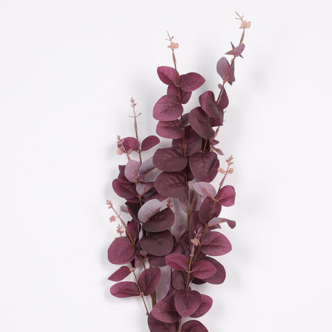 Wholesale Rich Burgundy Artificial Eucalyptus Spray – Elegant Faux Eucalyptus for Homes & Events