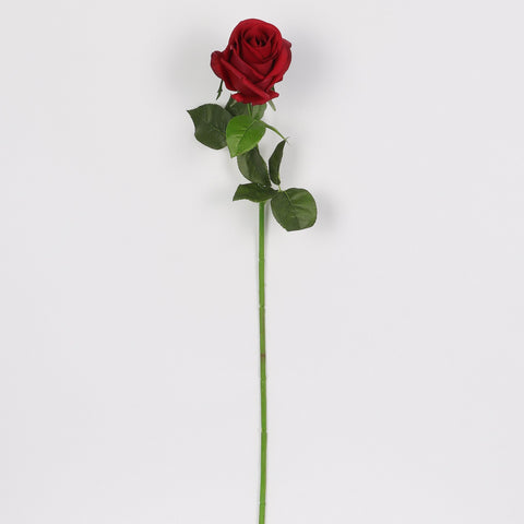 Wholesale Deep Red Artificial Rose Stem – Lifelike Faux Rose for Homes & Events