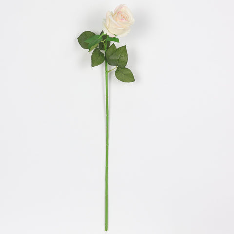 Elegant Artificial Pearl White Rose Stem - Realistic Faux Flower for Home & Event Decor Wholesale