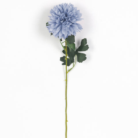 Light Blue Chrysanthemum Flowers - Artificial Realistic Stem for All Seasons