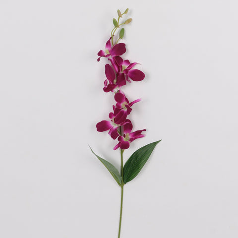 Charming Purple Orchid Artificial Flower – Elegant Indoor Decor for Weddings & More