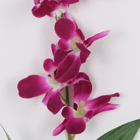 Charming Purple Orchid Artificial Flower – Elegant Indoor Decor for Weddings & More