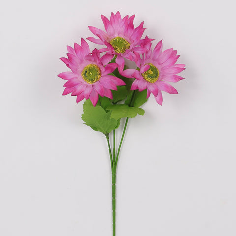 Elegant Pink Gerbera Daisy Artificial Flower Bunch