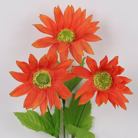 Radiant Orange Gerbera Daisy Artificial Flower Bouquet
