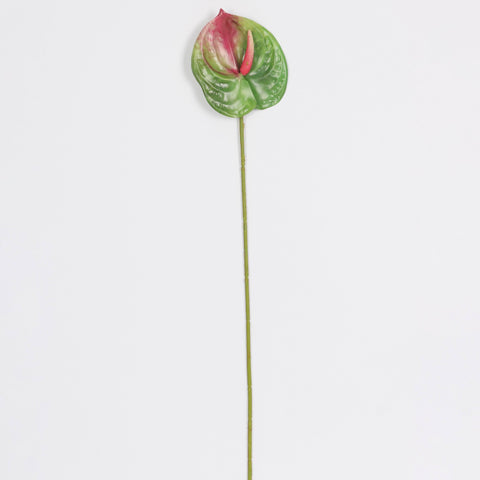 Fake Anthurium Flowers Artificial Flower with Elegant Red Palm for Home, Garden, Wedding & Party Décor (Green)
