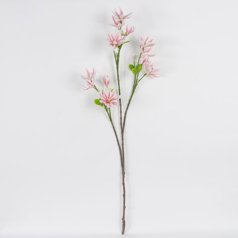Japanese Magnolia Multi Bloom Stem - Artificial Realistic Flower for All Seasons