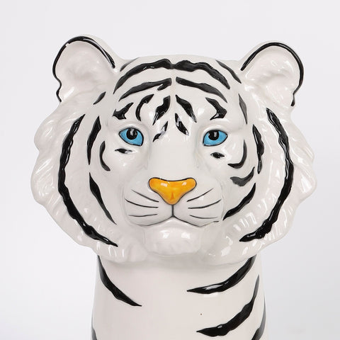 Ceramic Tiger Decoration | Ceramic Vase | Boho Home Decor