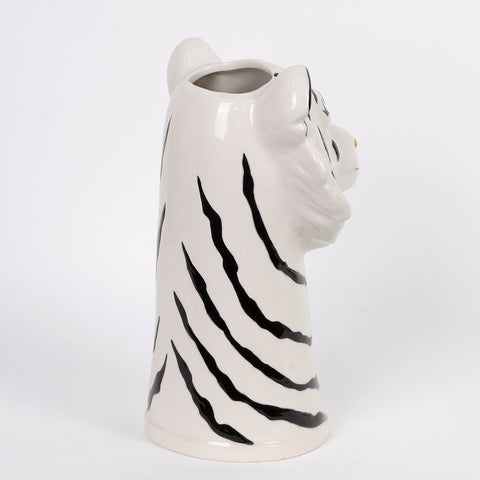 Ceramic Tiger Decoration | Ceramic Vase | Boho Home Decor