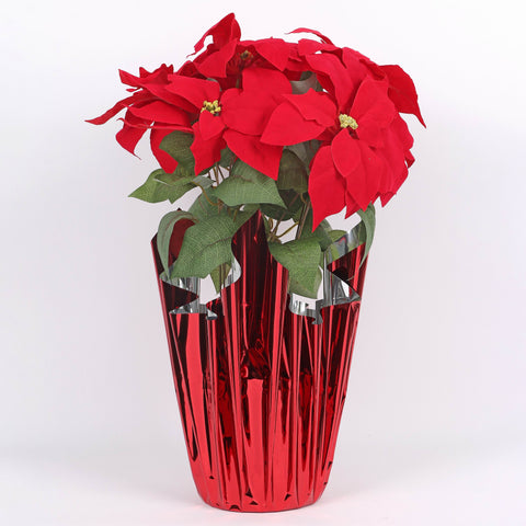 Poinsettia W/ Base | Christmas Decor | Festive Holiday Decoration