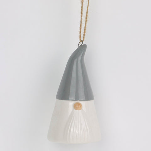 Ceramic Santa Gnome Ornament