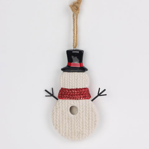 Ceramic Snowman Ornament