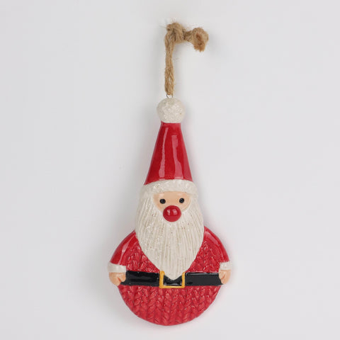 Ceramic Santa Ornament