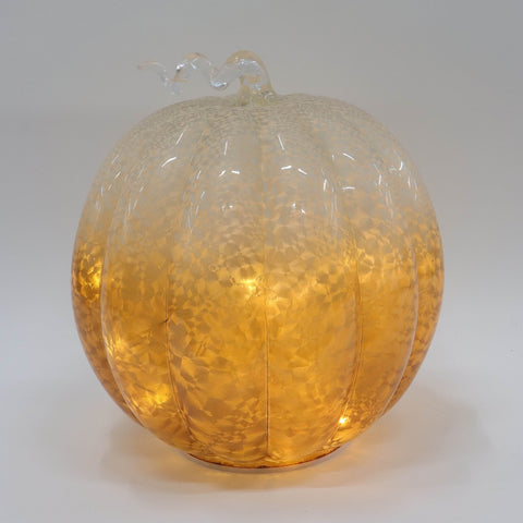 L Glass Pumpkin W/ Led