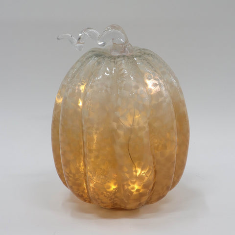M Glass Pumpkin W/ Led