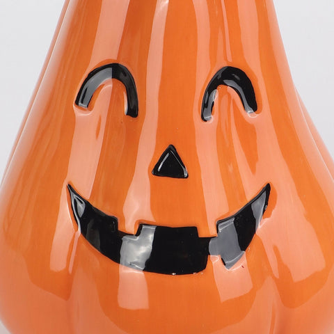Ceramic Ghost Face Pumpkin