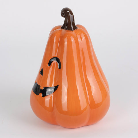 Ceramic Ghost Face Pumpkin