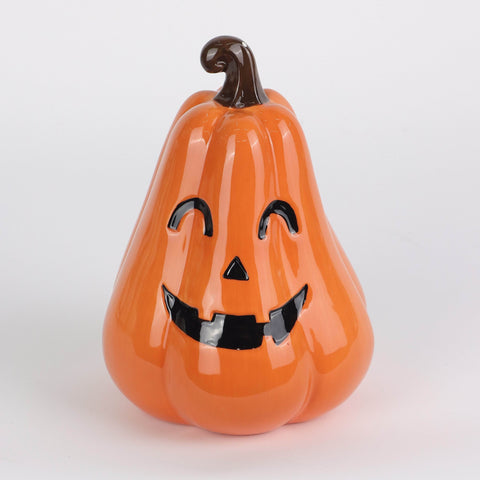 Ceramic Ghost Face Pumpkin