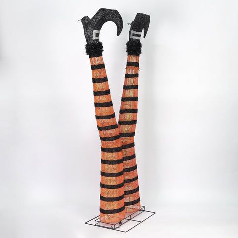 6FT Halloween Witch Legs with LED Lights – Spooky Outdoor Yard Decor