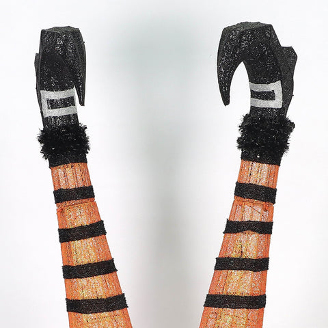 6FT Halloween Witch Legs with LED Lights – Spooky Outdoor Yard Decor