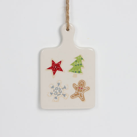 Christmas Ceramic Chop Board Ornament