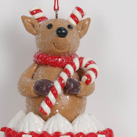 Christmas Cupcake Reindeer Ornament