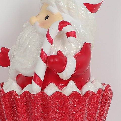 Christmas Cupcake Santa Ornament