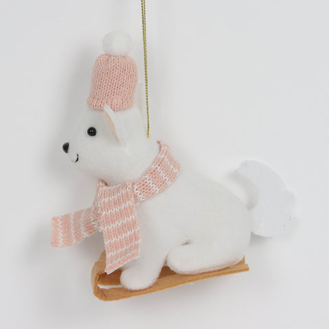 Christmas Mouse In Sledge Ornament