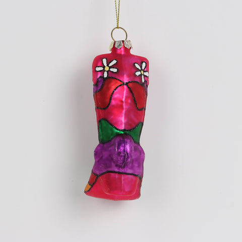 Christmas Western Boot Ornament