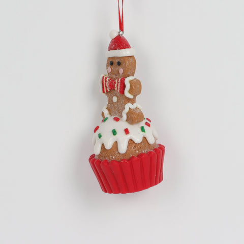Christmas Cupcake Gingerbread Ornament