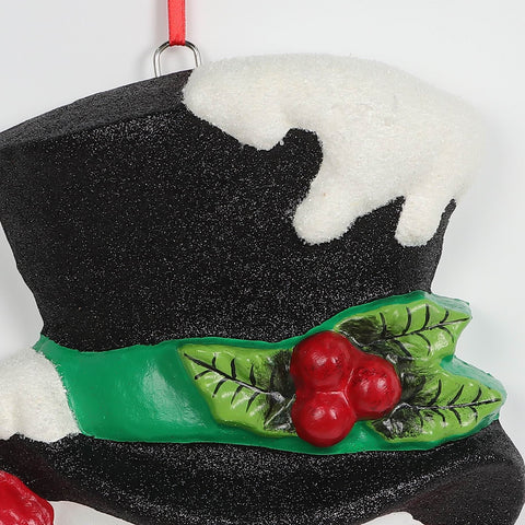 Christmas Snowman Head Ornament