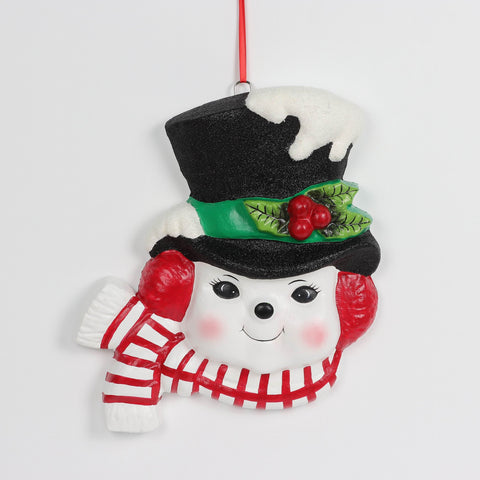 Christmas Snowman Head Ornament