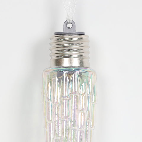 S/4 Christmas Plastic Bulb Shape Ornament