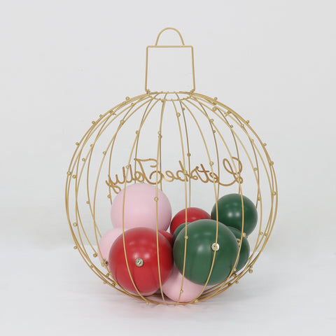 Christmas Jumbo Wired Ornament W/ Balls