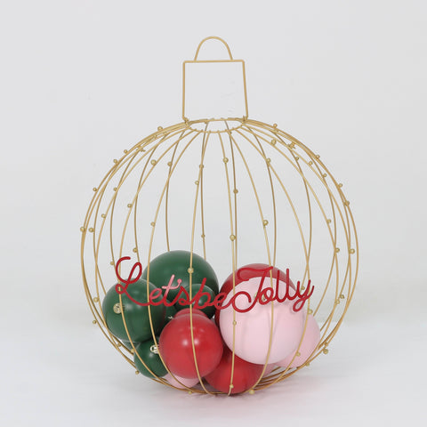 Christmas Jumbo Wired Ornament W/ Balls