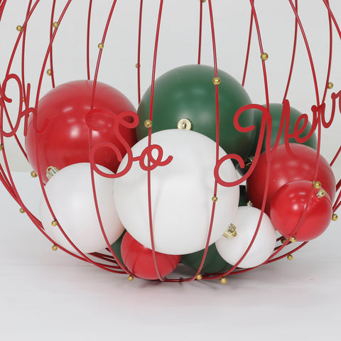 Christmas Jumbo Wired Ornament W/ Balls