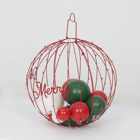Christmas Jumbo Wired Ornament W/ Balls