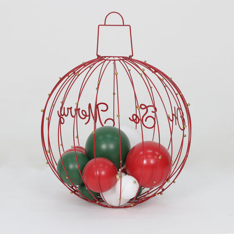 Christmas Jumbo Wired Ornament W/ Balls