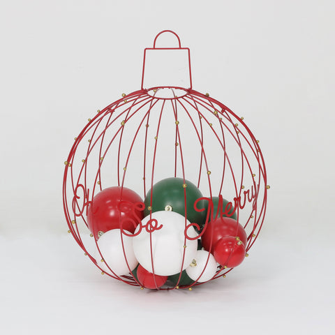 Christmas Jumbo Wired Ornament W/ Balls