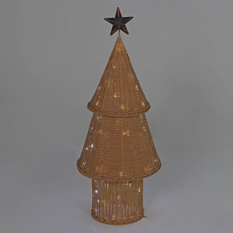 Christmas Ratteen Pre-Lit Tree Cone