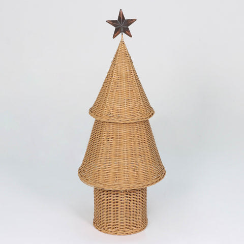 Christmas Ratteen Pre-Lit Tree Cone