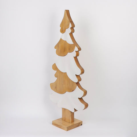Christmas Wood Tree W/ Led Light Décor