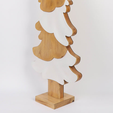 Christmas Wood Tree W/ Led Light Décor