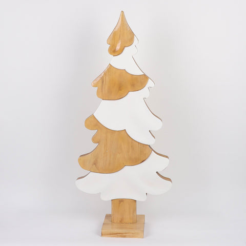 Christmas Wood Tree W/ Led Light Décor