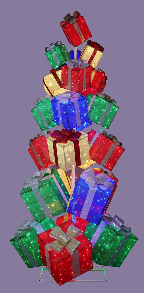 Pre-Lit Giftboxes         Christmas Tree