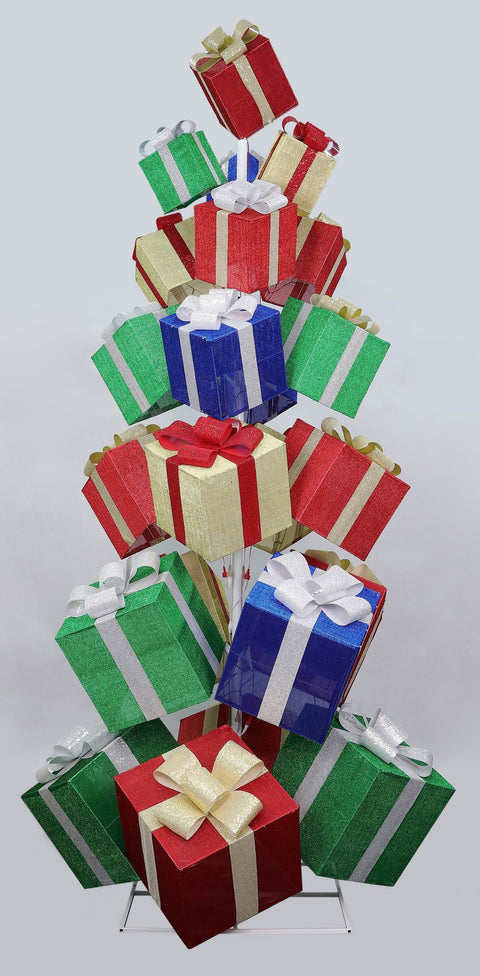 Pre-Lit Giftboxes         Christmas Tree