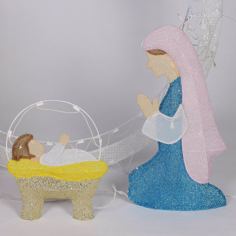 Christmas Pre-Lit Wholy Family Décor